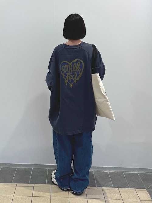 トップス MILKFED. MELTY HEART SUPER BIG TEE MELTY HEART SUPER BIG B/B TEE（Tシャツ/カットソー）｜MILKFED