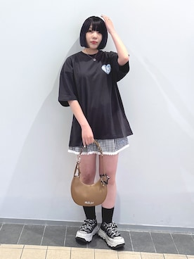 「MILKFED.」｜MOMOさん（レディース・150cm）の夏コーディネート