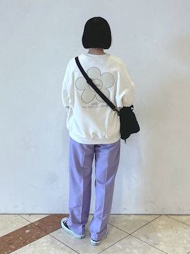 「MILKFED.」｜「アイテム（スウェット）」を使った、MOMOさん（レディース・150cm）の秋コーディネート