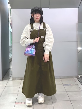 「いいね&フォロー よろしくお願いします☺︎」｜「アイテム（スウェット）」を使った、MOMOさん（レディース・150cm）の冬コーディネート
