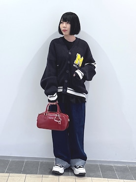 「アイテム（キーホルダー）」を使った、MOMOさん（レディース・150cm）の秋コーディネート