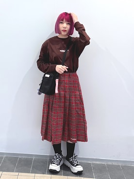 「アイテム（財布/小物）」を使った、MOMOさん（レディース・150cm）の秋コーディネート