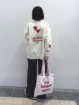 「アイテム（キーホルダー）」を使った、MOMOさん（レディース・150cm）の冬コーディネート