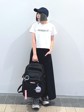 「アイテム（キーホルダー）」を使った、MOMOさん（レディース・150cm）の秋コーディネート