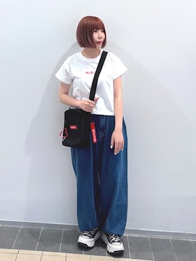 「アイテム（リング）」を使った、MOMOさん（レディース・150cm）の夏コーディネート