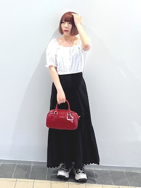 「アイテム（キーホルダー）」を使った、MOMOさん（レディース・150cm）の夏コーディネート