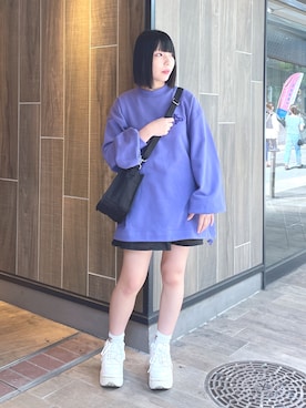 「いいね&フォロー よろしくお願いします☺︎」｜「アイテム（スウェット）」を使った、MOMOさん（レディース・150cm）の秋コーディネート