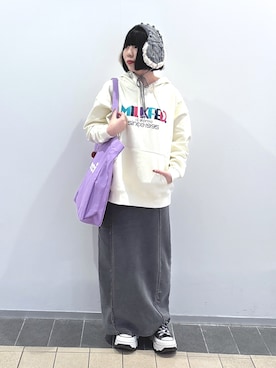 「アイテム（イヤーマフ）」を使った、MOMOさん（レディース・150cm）の秋コーディネート