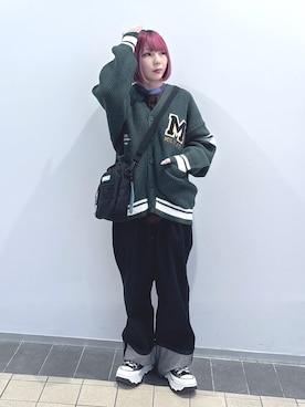 「アイテム（キーホルダー）」を使った、MOMOさん（レディース・150cm）の秋コーディネート