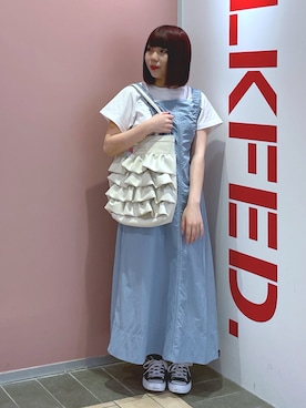 「MILKFED.」｜「アイテム（ワンピース/ドレス）」を使った、MOMOさん（レディース・150cm）の夏コーディネート