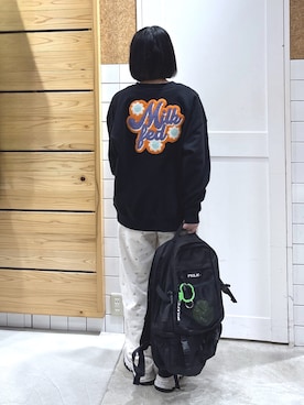 「アイテム（キーホルダー）」を使った、MOMOさん（レディース・150cm）の冬コーディネート