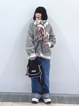 「アイテム（キーホルダー）」を使った、MOMOさん（レディース・150cm）の秋コーディネート