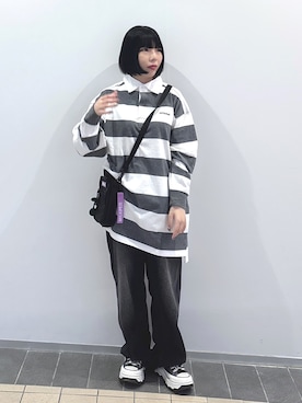 「アイテム（キーホルダー）」を使った、MOMOさん（レディース・150cm）の秋コーディネート