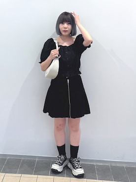 「アイテム（キーホルダー）」を使った、MOMOさん（レディース・150cm）の夏コーディネート