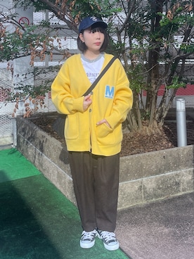 「MILKFED.」｜「アイテム（アクセサリー）」を使った、MOMOさん（レディース・150cm）の冬コーディネート