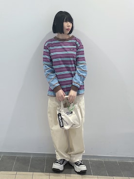 「アイテム（キーホルダー）」を使った、MOMOさん（レディース・150cm）の秋コーディネート