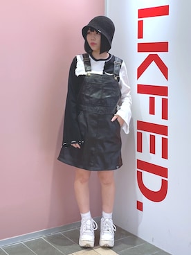 「メロートップス」｜「アイテム（ワンピース/ドレス）」を使った、MOMOさん（レディース・150cm）の秋コーディネート