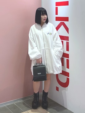 「いいね&フォロー よろしくお願いします☺︎」｜「アイテム（スウェット）」を使った、MOMOさん（レディース・150cm）の秋コーディネート