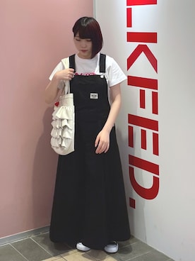 「MILKFED.」｜「アイテム（ワンピース/ドレス）」を使った、MOMOさん（レディース・150cm）の夏コーディネート