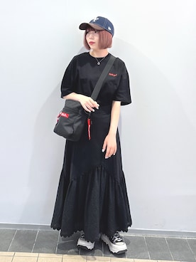 「アイテム（キーホルダー）」を使った、MOMOさん（レディース・150cm）の夏コーディネート