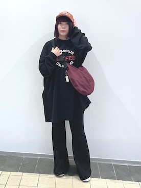 「MILKFED.」｜「アイテム（スウェットパンツ）」を使った、MOMOさん（レディース・150cm）の夏コーディネート