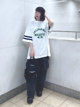 「オーバートップス」｜MOMOさん（レディース・150cm）の春コーディネート