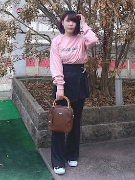 「MILKFED.（ミルクフェド）のアイテム」を使った、MOMOさん（レディース・150cm）の夏コーディネート