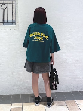 「MILKFED.」｜「アイテム（アクセサリー）」を使った、MOMOさん（レディース・150cm）の春コーディネート