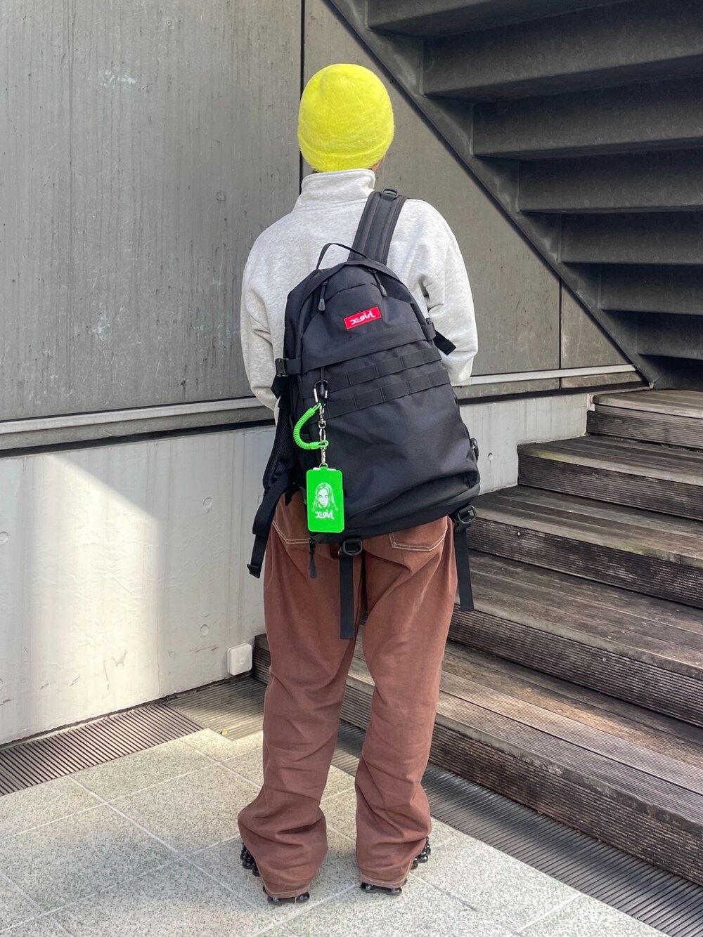 【X-girl】ミルズロゴ　リュック 定番｜MILLS LOGO ADVENTURE BACKPACK（バックパック/リュック