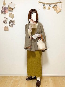 「Louere（ルエレ）のアイテム（ジャケット/アウター）」を使った、りせさん（レディース・157cm）の秋コーディネート