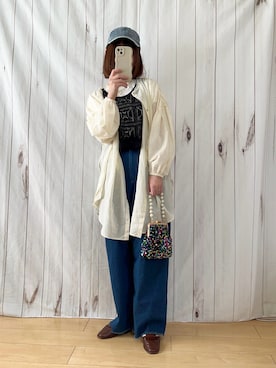 「Crisp（クリスプ）のアイテム（チュニック）」を使った、りせさん（レディース・157cm）の春コーディネート