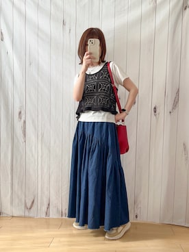 「Legato Largo（レガートラルゴ）のアイテム」を使った、りせさん（レディース・157cm）の春コーディネート
