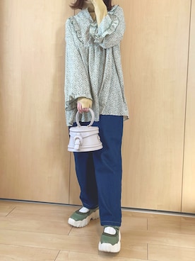 「Crisp（クリスプ）のアイテム（チュニック）」を使った、りせさん（レディース・157cm）の冬コーディネート
