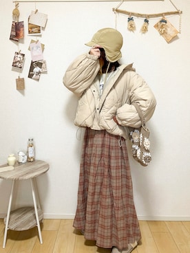 「Crisp（クリスプ）のアイテム（帽子）」を使った、りせさん（レディース・157cm）の秋コーディネート