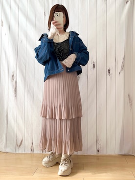 「Crisp（クリスプ）のアイテム（ジャケット/アウター）」を使った、りせさん（レディース・157cm）の春コーディネート