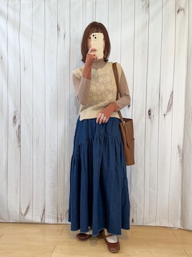 「レトロ」｜「アイテム（その他）」を使った、りせさん（レディース・157cm）の春コーディネート