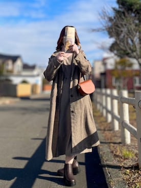 「callautia（カラウティア）のアイテム（その他アウター）」を使った、りせさん（レディース・157cm）の秋コーディネート
