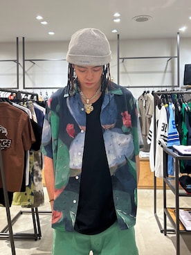 「アイテム（ニットキャップ/ビーニー、シルバー系）」を使った、TIGERさん（メンズ・174cm）の夏コーディネート