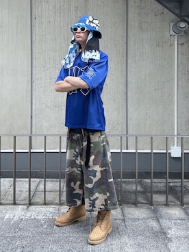「XLARGE（エクストララージ）のアイテム」を使った、TIGERさん（メンズ・174cm）の夏コーディネート