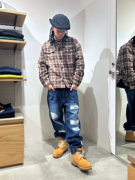 「XLARGE（エクストララージ）のアイテム（ハンチング/ベレー帽）」を使った、TIGERさん（メンズ・174cm）の秋コーディネート