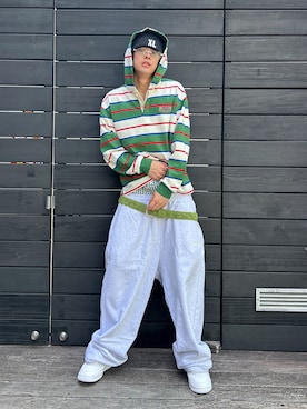「アイテム（帽子）」を使った、TIGERさん（メンズ・174cm）の秋コーディネート