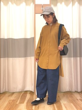 「サマンサ モスモス(Samansa Mos2)」｜「アイテム（キャップ）」を使った、risaさん（レディース・154cm）の秋コーディネート