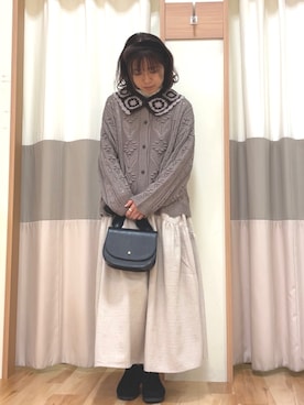 「Samansa Mos2（サマンサ モスモス）のアイテム（アクセサリー）」を使った、risaさん（レディース・154cm）の冬コーディネート