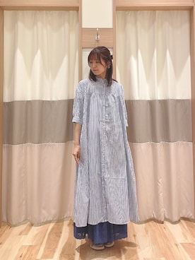 「サマンサ モスモス(Samansa Mos2)」｜「アイテム（ワンピース/ドレス）」を使った、risaさん（レディース・154cm）の夏コーディネート