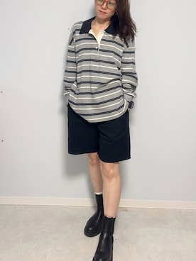 「MOUSSY（マウジー）のアイテム（その他パンツ）」を使った、Wave68さん（レディース・160cm）の秋コーディネート