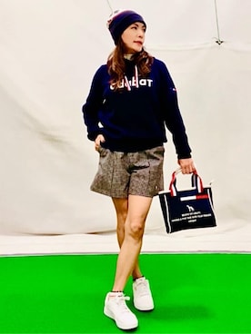 「アイテム（ニットキャップ/ビーニー）」を使った、lennie12さん（レディース・162cm・50代）の冬コーディネート