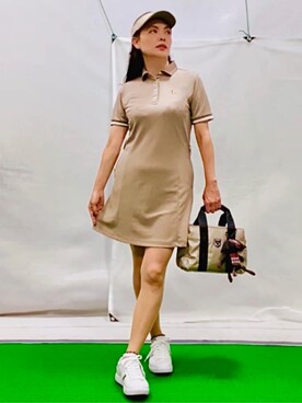 「アイテム（サンバイザー、ベージュ系）」を使った、lennie12さん（レディース・162cm）の春コーディネート