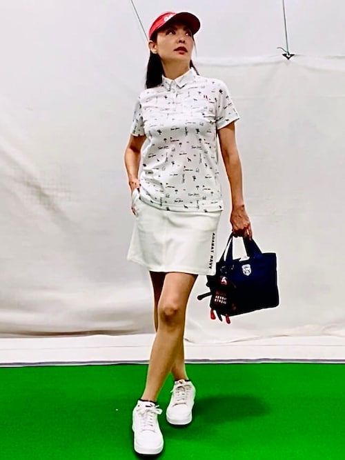 ADABAT NAVY】UVカット ポンチAラインスカート（スカート）｜adabat