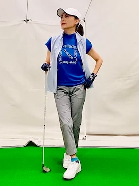 「アイテム（その他、ブルー系）」を使った、lennie12さん（レディース・162cm）の夏コーディネート