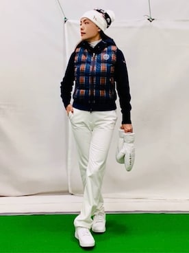 「アイテム（ニットキャップ/ビーニー）」を使った、lennie12さん（レディース・162cm・50代）の秋コーディネート